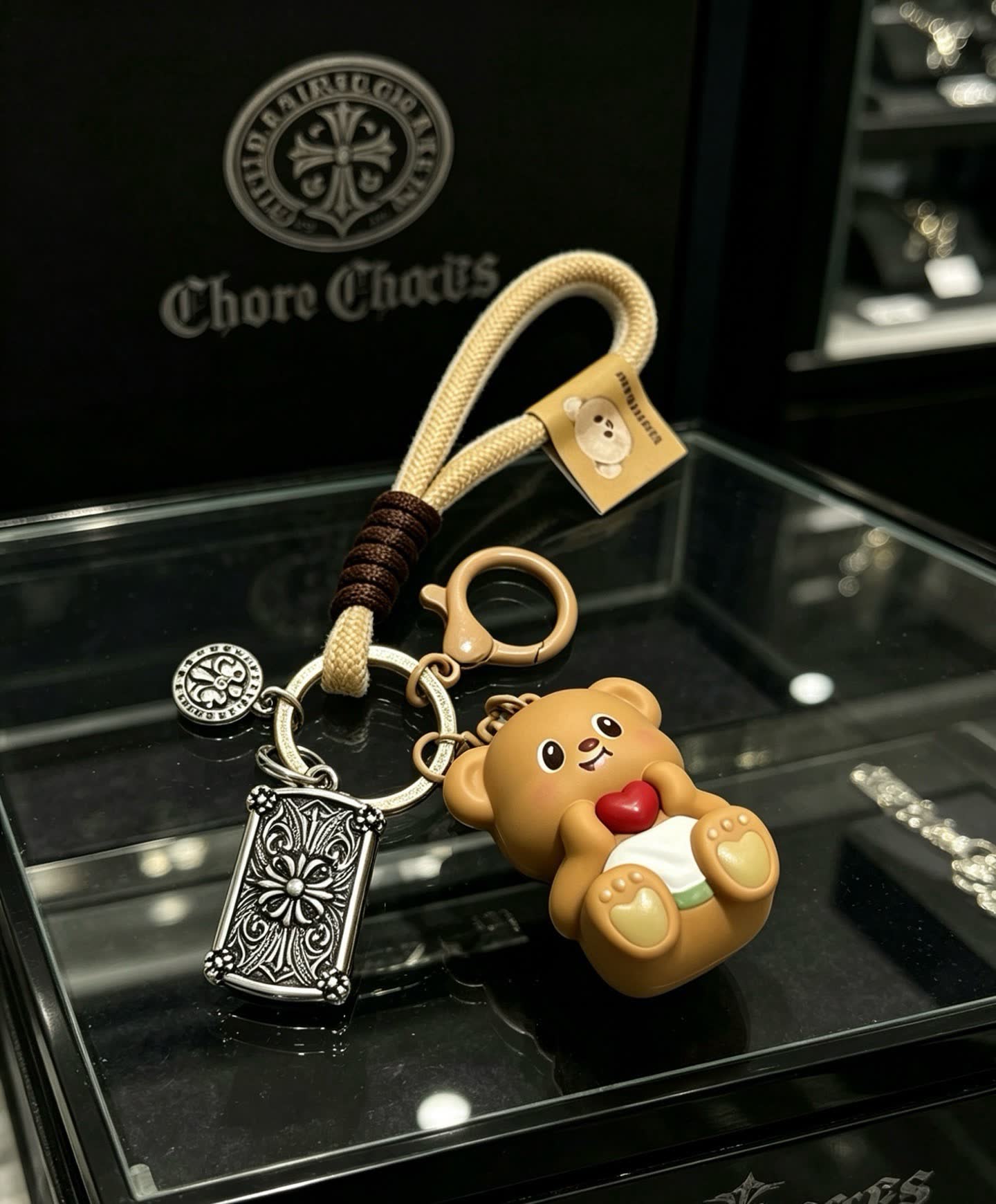 Chrome Hearts Chore Chorts Bear Keychain